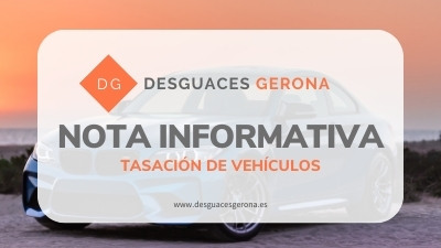 Nota informativa tasación de coches